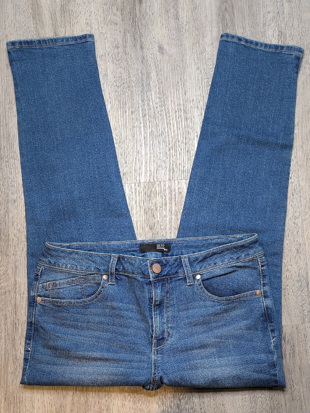 High Rise Skinny w/28" Inseam 1822 Denim Women's Jeans Size 12 sac331 - Picture 2 of 5